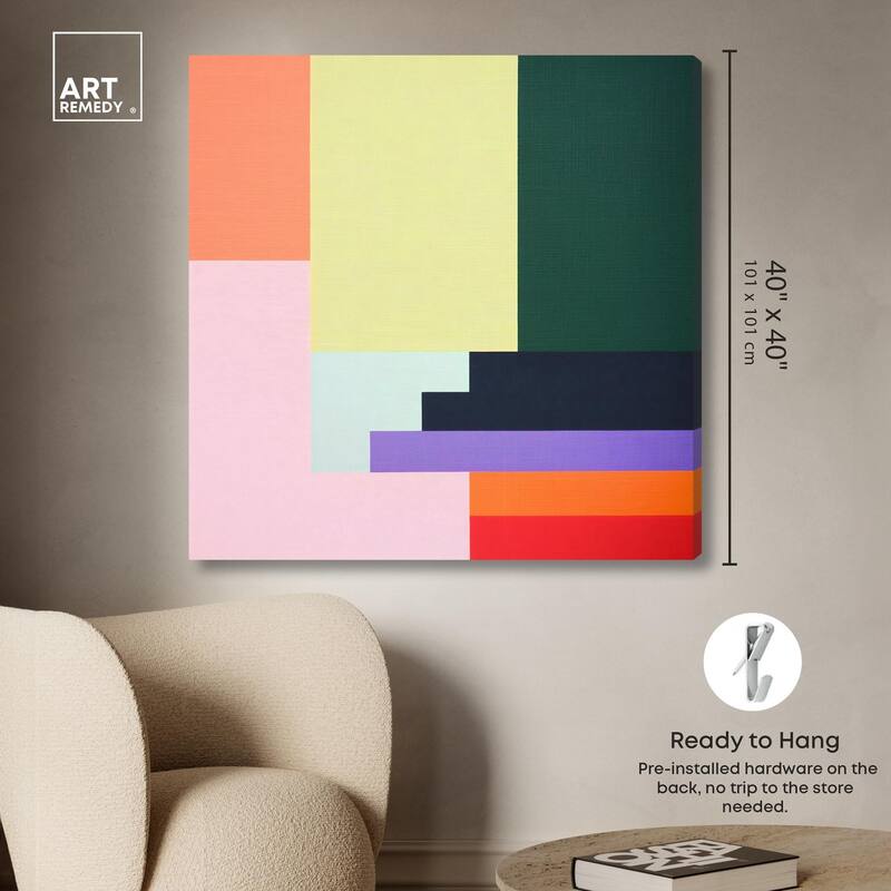 Rectilinear Rhapsody II Canvas by Art Remedy, Gallery Wrapped