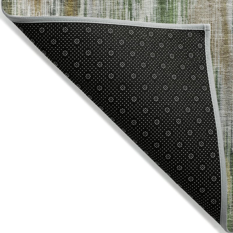 Machine Washable Indoor/Outdoor Modern Watercolor Chantille Rug
