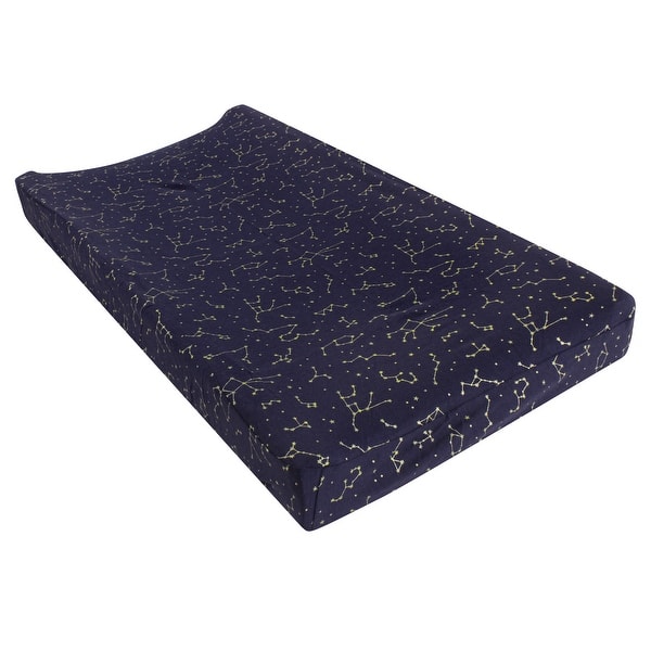 slide 1 of 1, Hudson Baby Changing Pad Cover, Navy Constellation, One Size - Navy Constellation Cotton - Navy Constellation