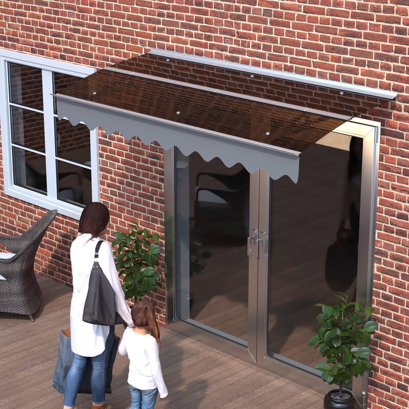 Wall-mounted window and door awnings for wooden wall rooms