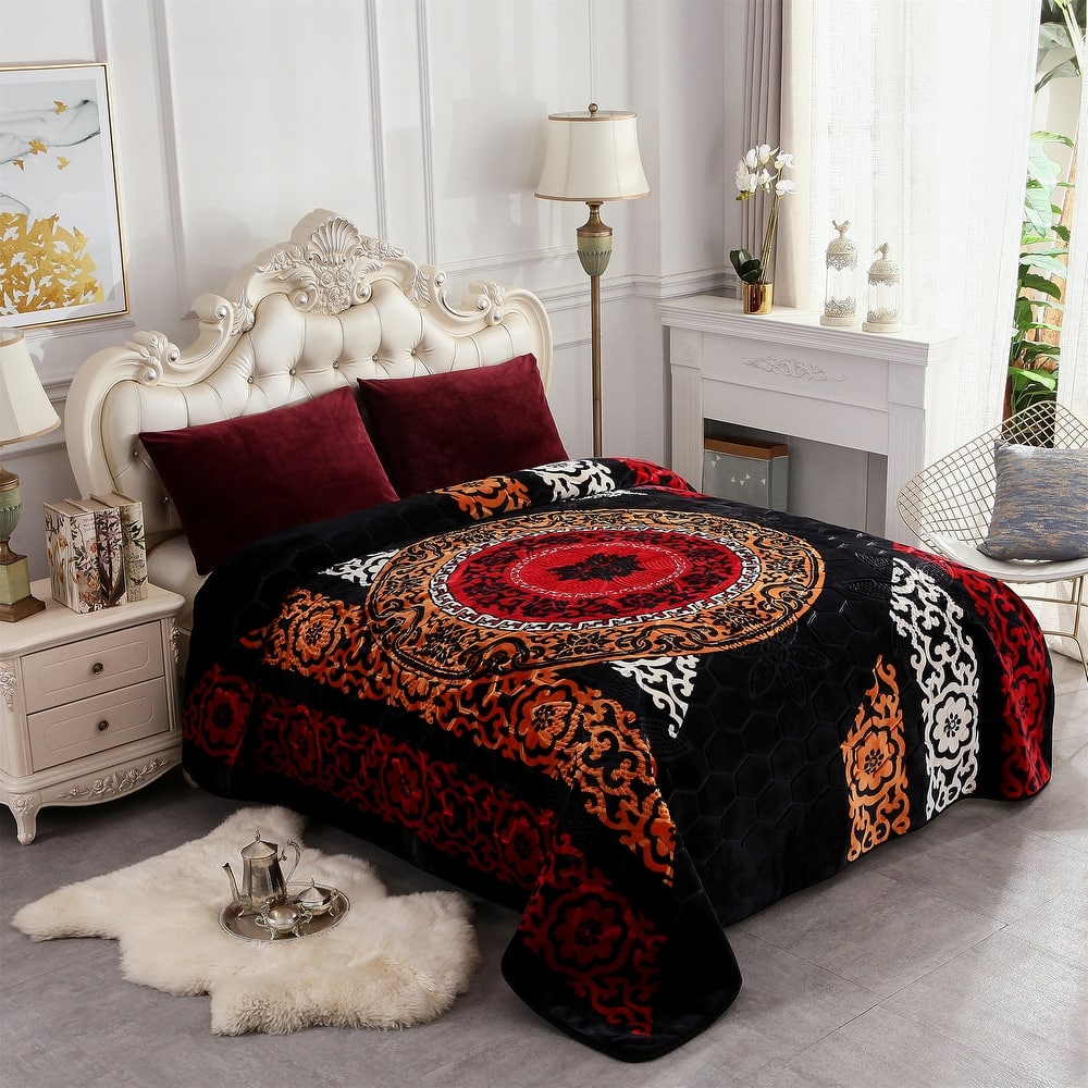 Heavy Korean Mink Fleece King Size Blanket, Christmas Gift for Parents