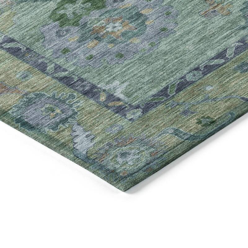 Machine Washable Indoor/ Outdoor Traditional Boho Chantille Rug