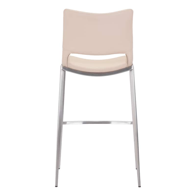 Ace Barstool Light Pink & Silver