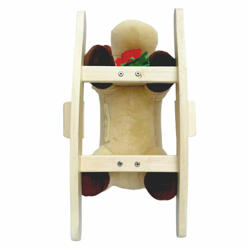 Kids Ride-On Rocking Horse Toy with Lullaby Song, Rocking Toy with Hand Puppets & Safety Belt