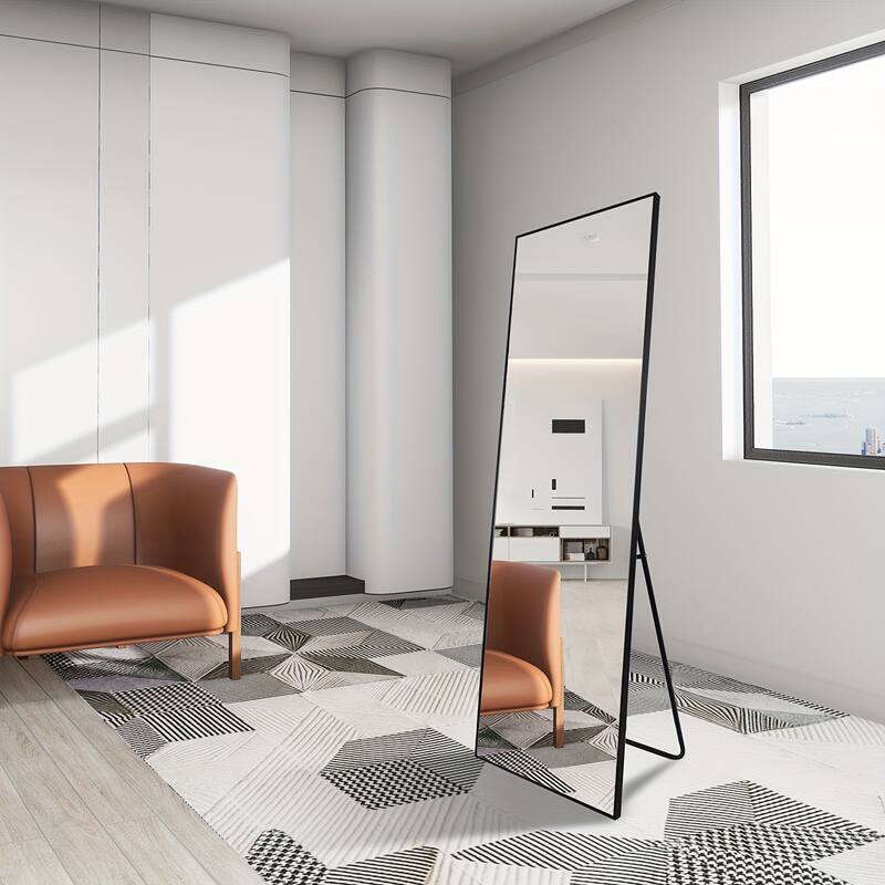 Aluminum Metal Frame Full-Length Floor Mirror