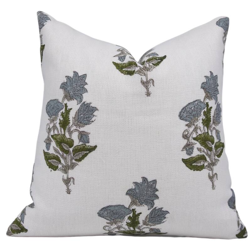 Fabdivine Linen Boho Block print pillow Cover - Pillow Covers - 14" x 20"