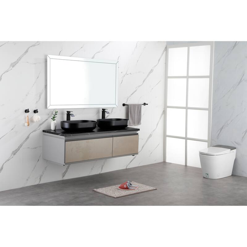 Eco-Friendly 24-Inch Acrylic Rectangular Vessel Sink, Durable and Hygienic, for Modern Bathroom Design - 24in L