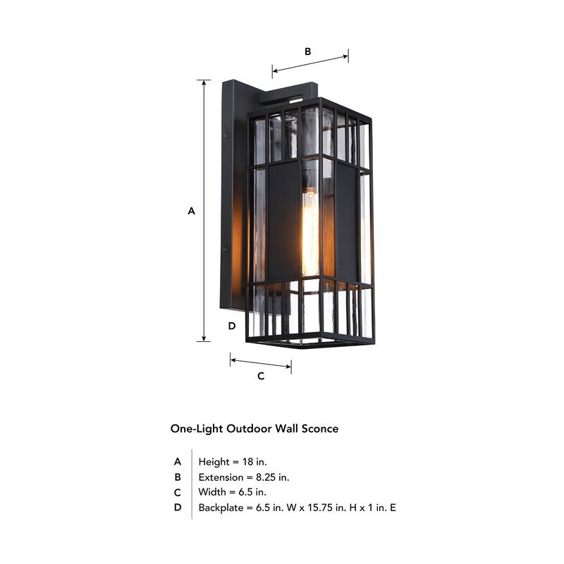 Designers Fountain D351M-18EW Edgehill 18" Tall Outdoor Wall Sconce