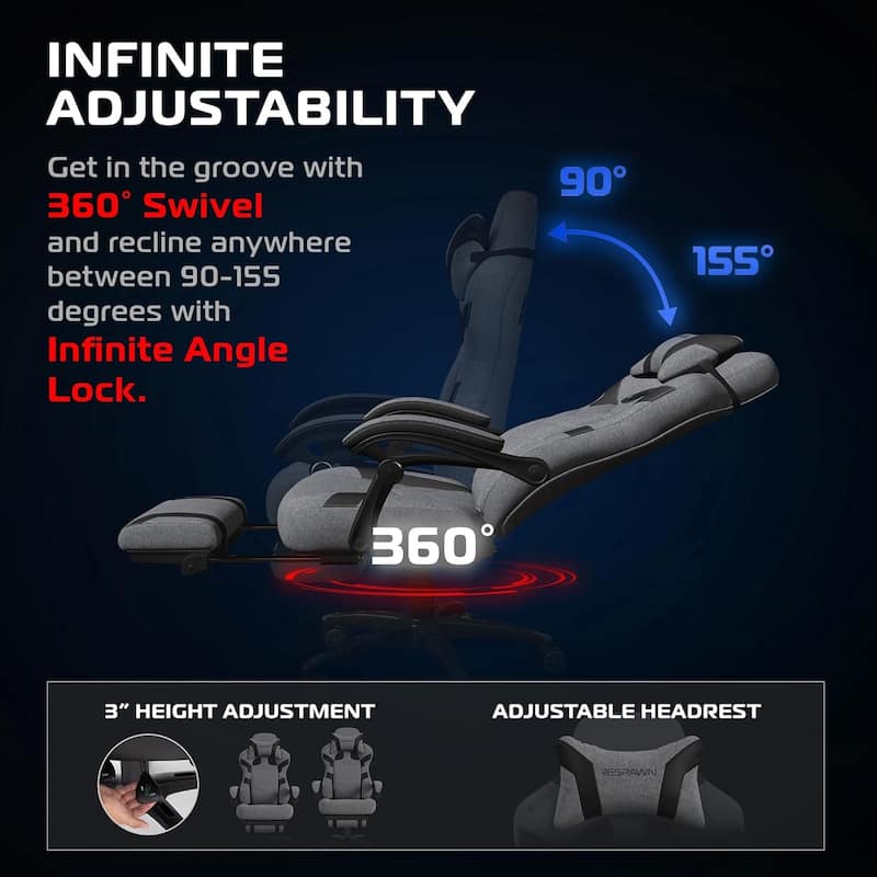 RESPAWN 110 Pro Gaming Chair - Gaming Chair with Footrest, Ergonomic Computer Desk Chair