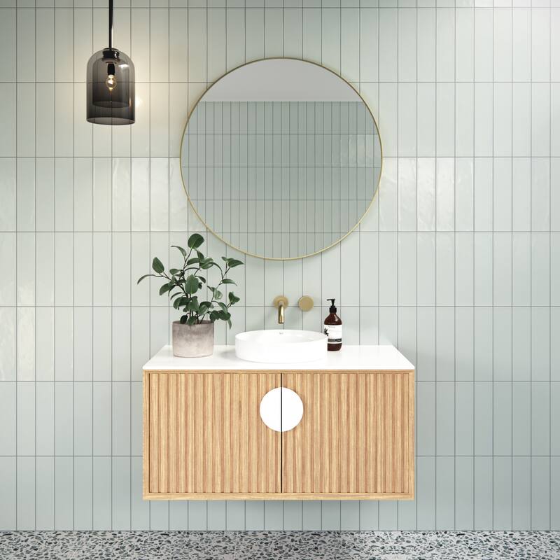Glass Warehouse SF-R-32 Leia 32" Diameter Contemporary Circular Framed
