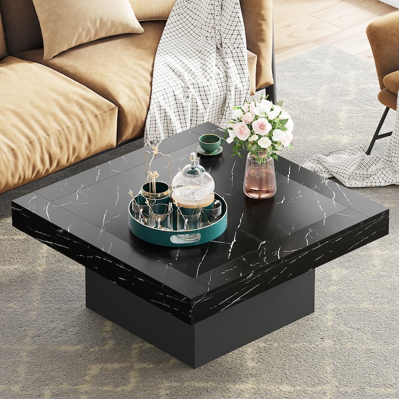 35.43'' Square LED Coffee Center Table for Living Room