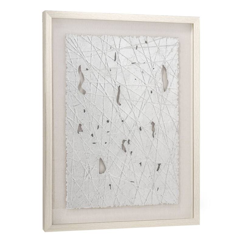Lustrous Beauty, Modern Framed Shadow Box - Silver