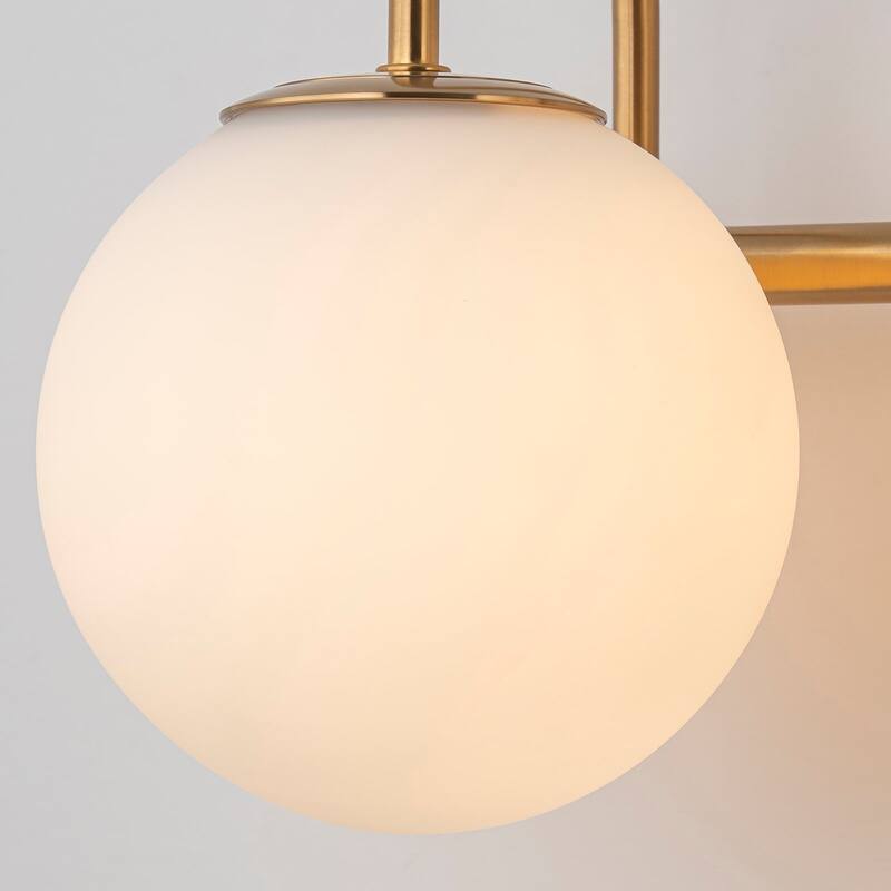 3/4-Light Dimmable Modern Bathroom Light Fixture with Frosted Glass