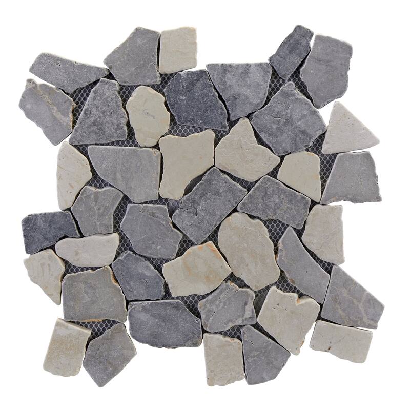 Full Eclectic 18 in. x 18 in. Marble Tumbled Wall and Floor Tile