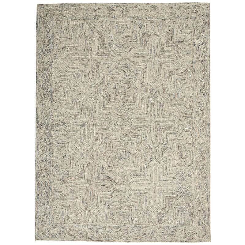 Dugov Power Loomed Geometric Modern Soft Area Rug By HomeRoots - 90' X '60' X '0.5