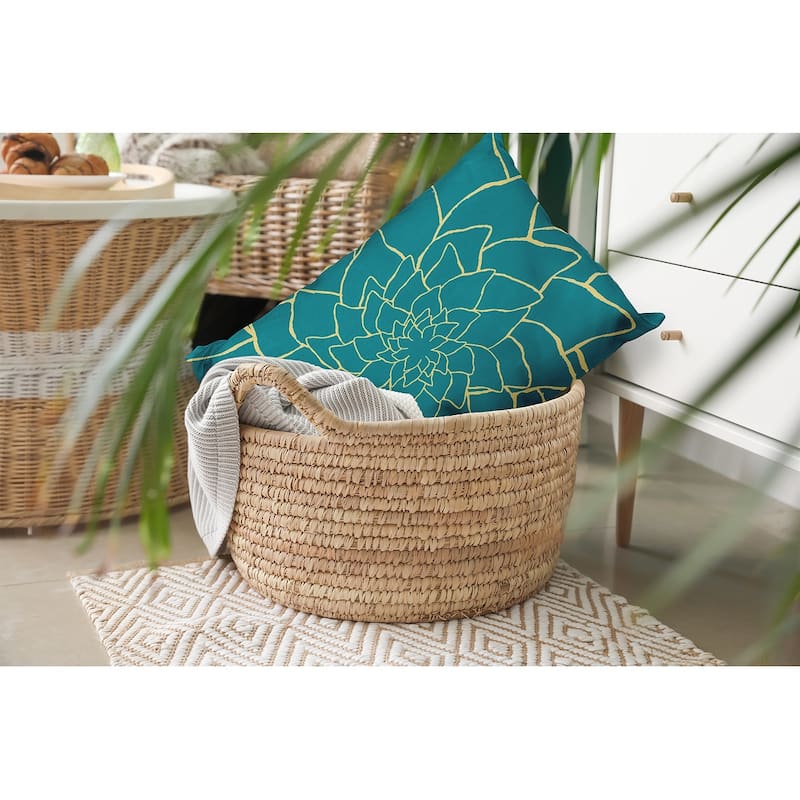 Flower Outline Decorative Throw Pillow