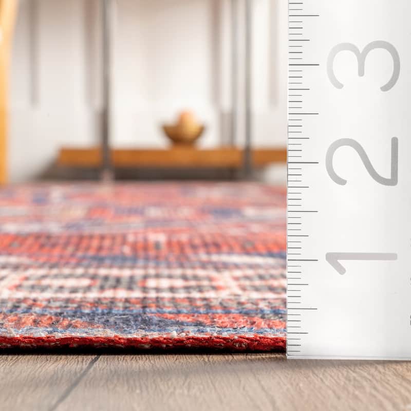 Nuloom Damaris Splashguard Medallion Machine Washable Area Rug