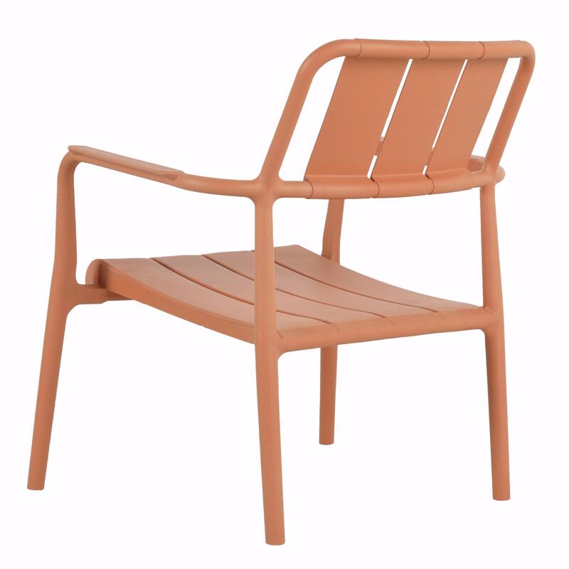Commercial-Grade PP Chair Set with Coffee Table - No Assembly