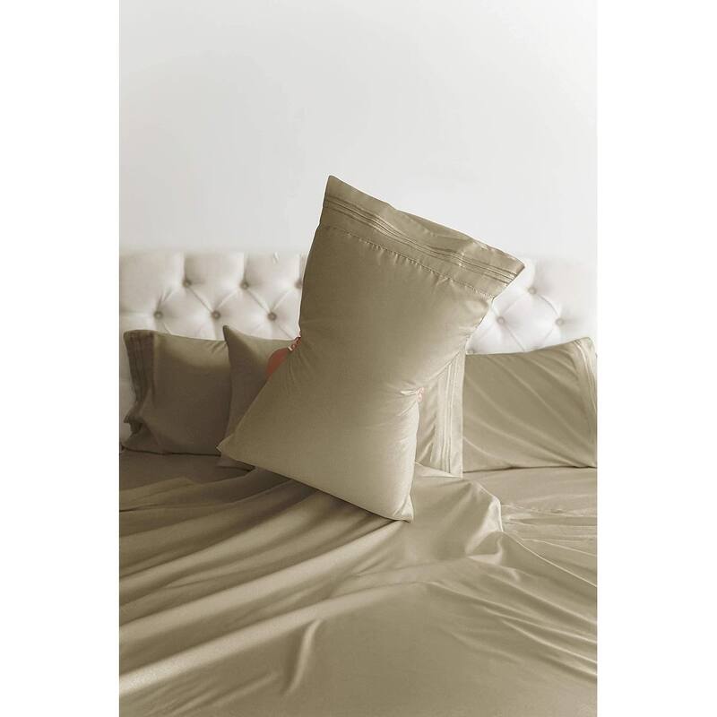 CGK Linens Extra Deep Pocket Microfiber 6 Piece Bed Sheet Set Soft & Cooling