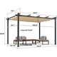 preview thumbnail 17 of 47, PURPLE LEAF Gazebo Outdoor Retractable Modern Large Size Pergola w Lights