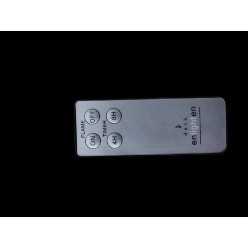 3-Piece Reindeer Snowflake LED Flameless Candle Lights 9.5" Red Clear