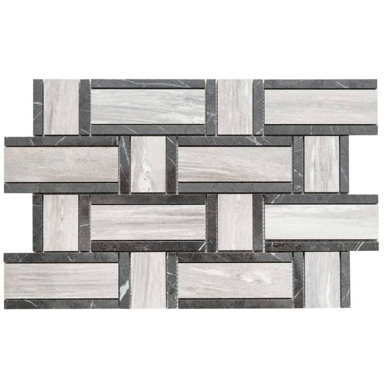 The Tile Life Stately Tre Basketweave 9.5x14 Porcelain Floor & Wall Tile