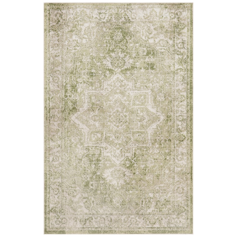 Nourison Astra Machine Washable Distressed Area Rug - 2' 2" x 4' - Ivory/Green