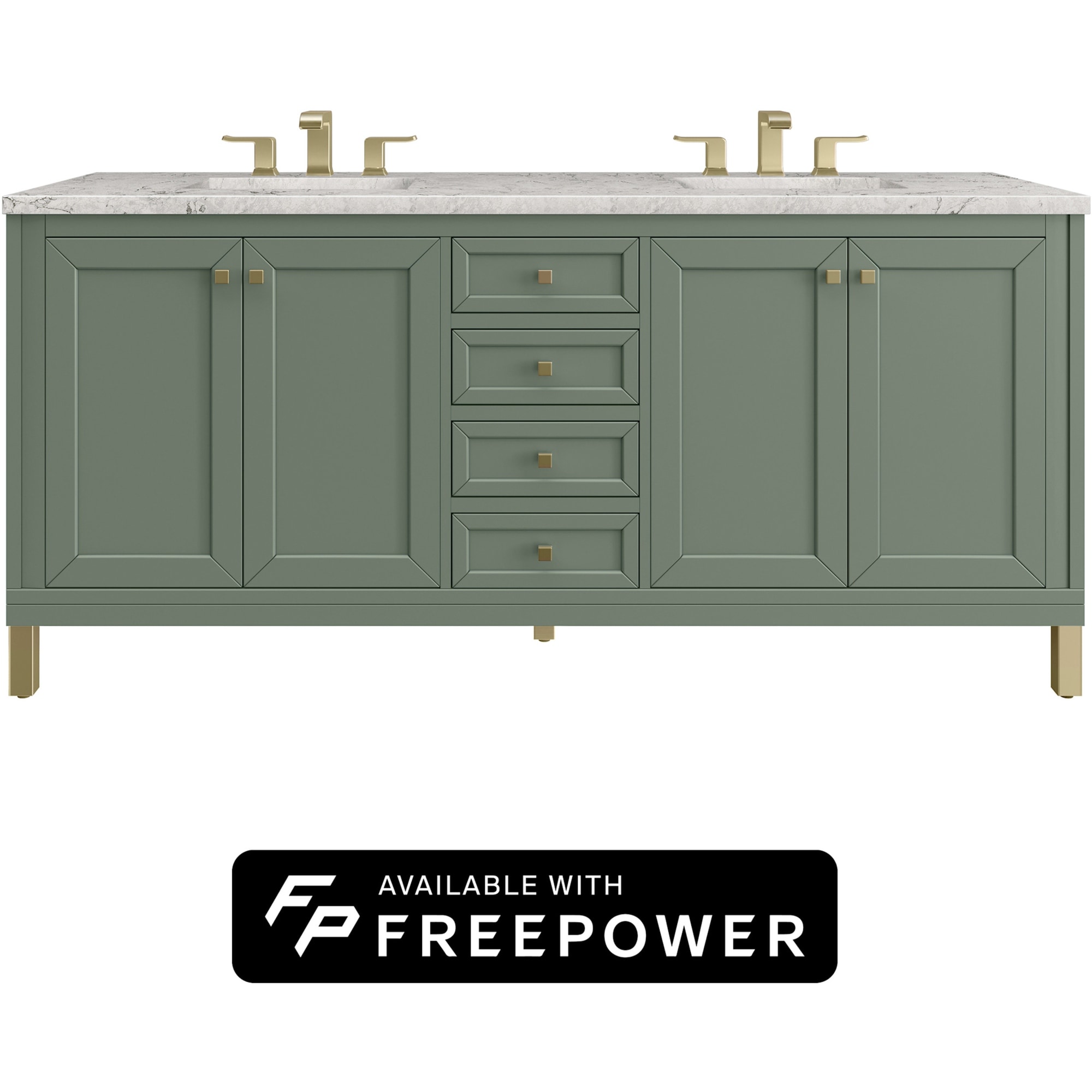James Martin Vanities 503-V72-FEJP Chicago 72" Free Standing Double