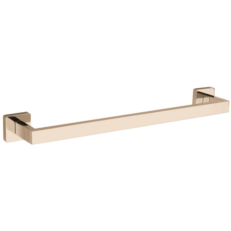 Square Collection 18" Wall Mounted Bathroom Towel Bar - Matte Gold