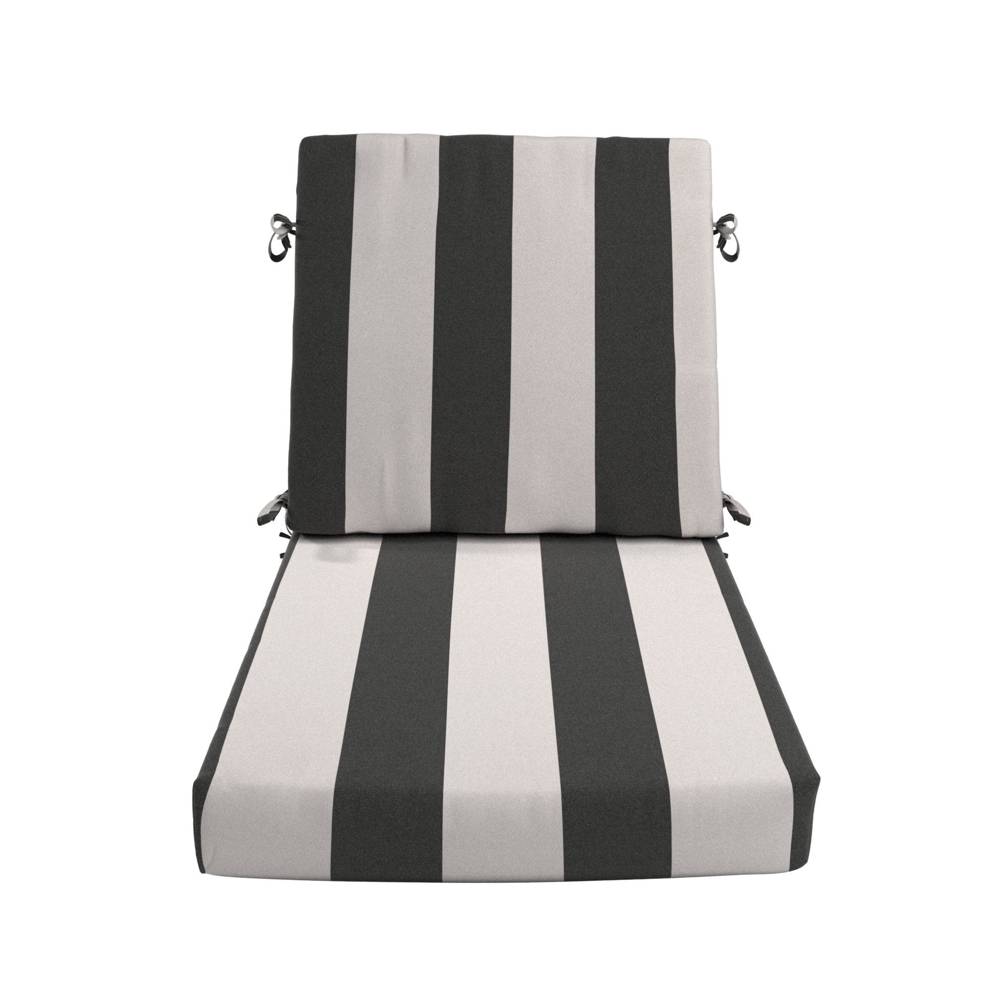 California Umbrella Outdoor Dining Chair Cushion, 20" x 40", Sunbrella Fabric, Densified Fiber Fill