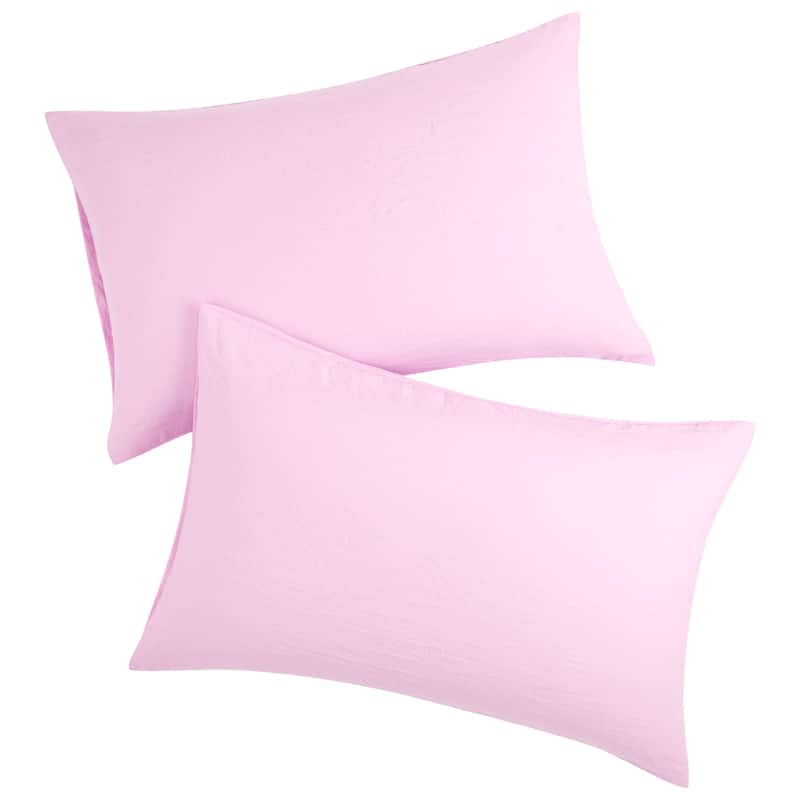 2Pcs Washed Microfiber Pillowcases Soft Envelope