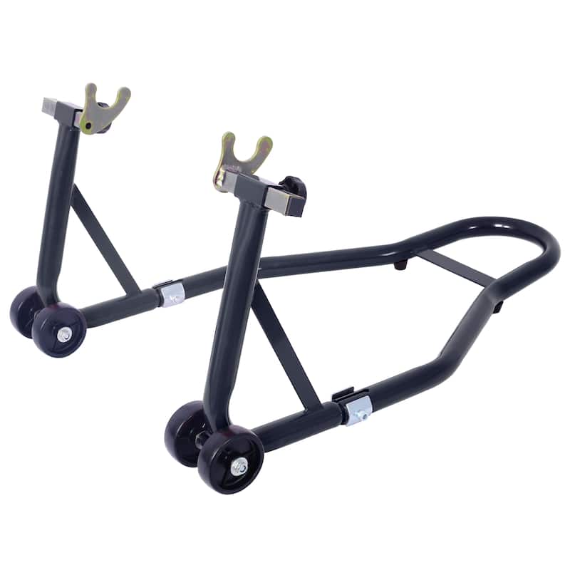 Motorcycle Stand 1000LB Sport Bike Front and Rear Wheel Lift Swingarm Paddock Stands Black U
