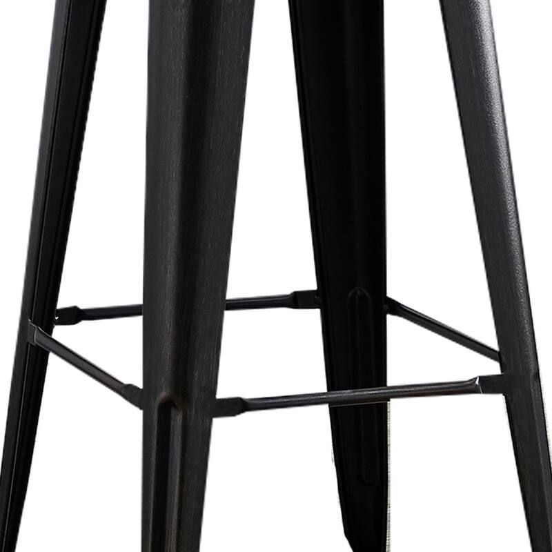 AC Pacific 30 In Metal Backless Barstool Set of 2