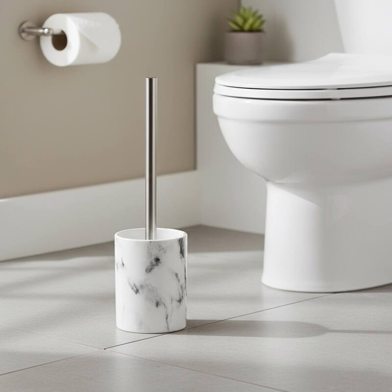 Marble Collection Bath Accessory Set Pieces - Toilet Brush and Holder Only