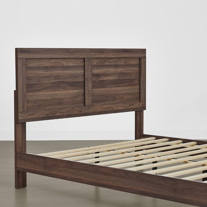 Spruce & Spring Scout 3-Piece Solid Wood Bed Set with Platform Bed Frame and 2 Nightstands