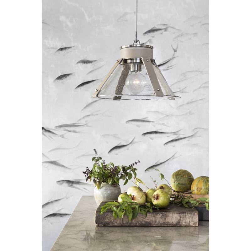 POINT DUME® Rockdance Collection Brushed Nickel Pendant - 15.75 in x 15.75 in x 10.125 in