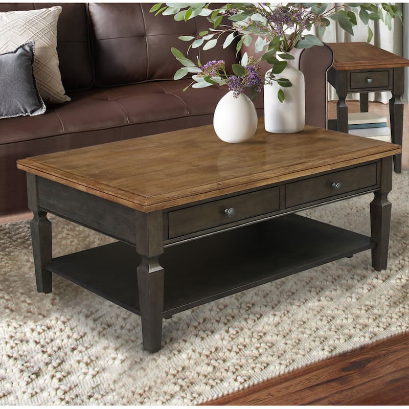 Vista Solid Wood Coffee Table - 48"W x 28"D x 20"H