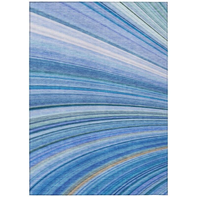HomeRoots Abstract Transitional Rectangle Outdoor Rug