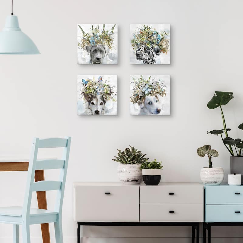 Earth Hounds I-IV Canvas Art Prints