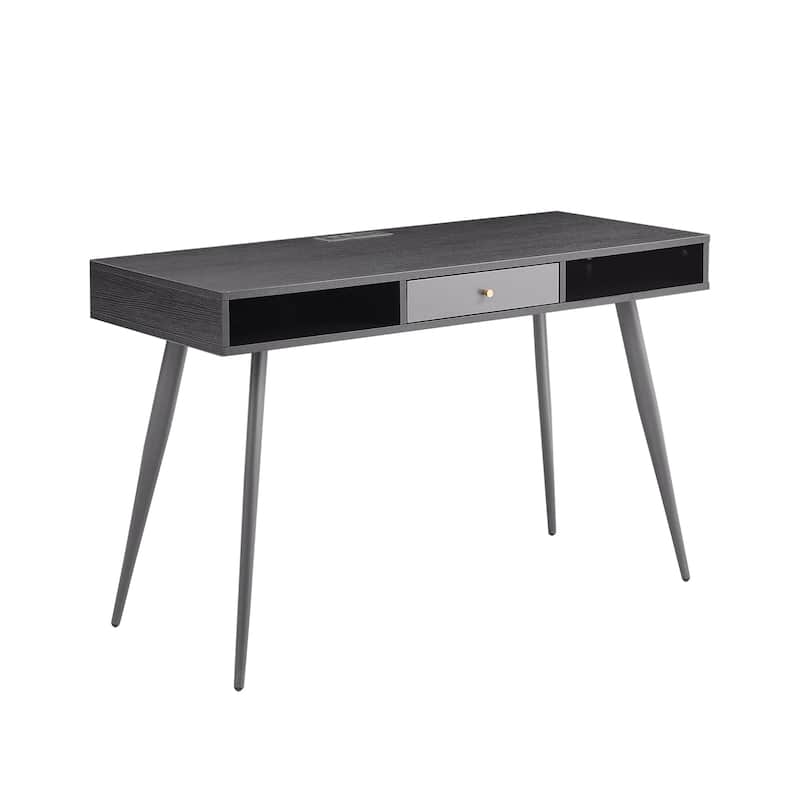 Mid Century Desk with USB Ports and Power Outlet