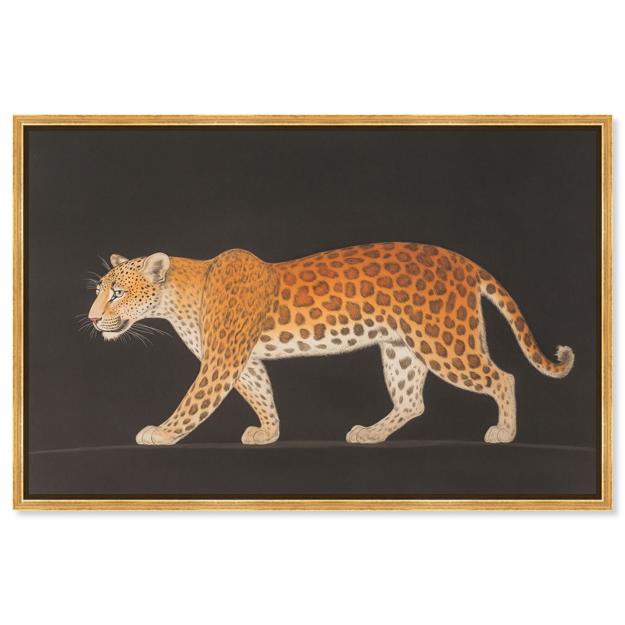 Golden Leopard Canvas by Art Remedy