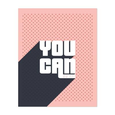 You Can Do It Typography Feminine Inspirational Art Print/Poster - Bed ...