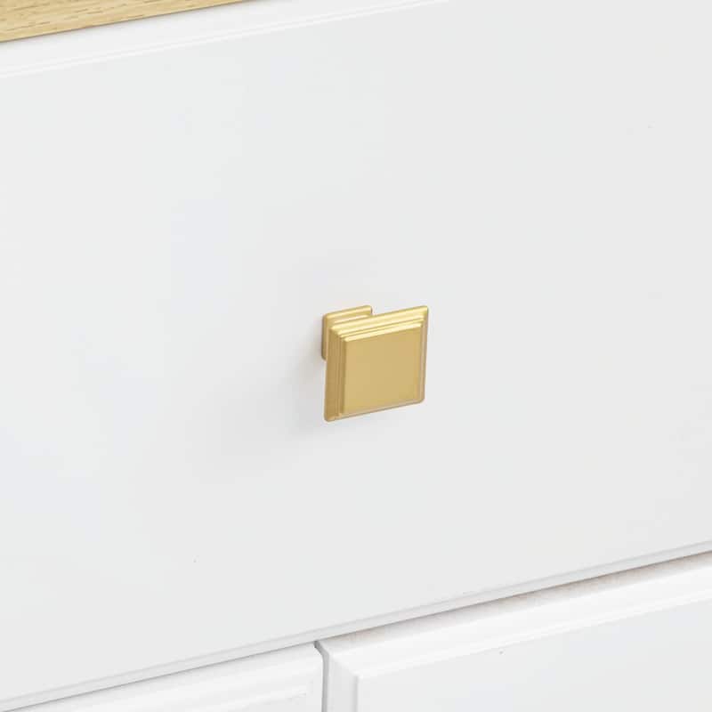 Kitchen Island with 6 Drawers, Pull-Out Trash Can Storage
