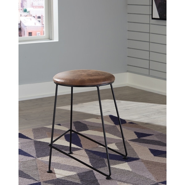 Gunmetal adjustable upholstered swivel bar stool top