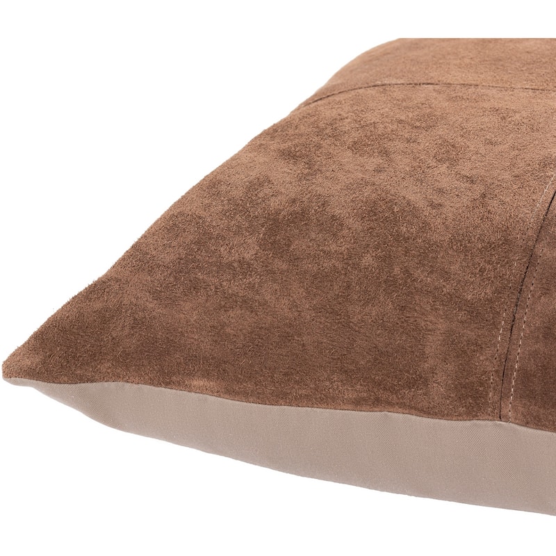 Rhiannen Suede Four Square Stiched Throw Pillow