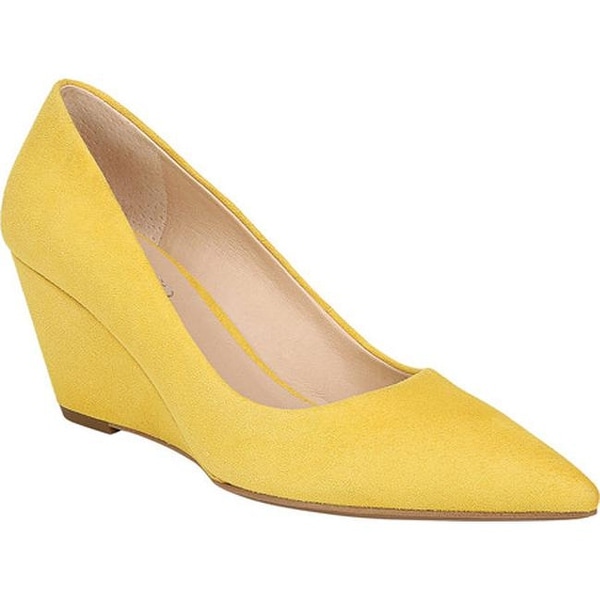 franco sarto yellow wedge