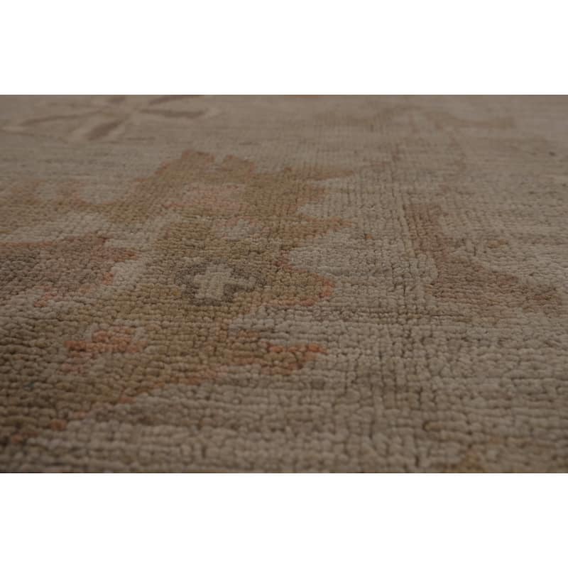 Earth Tone Oushak Vegetable Dye Area Rug Hand-Knotted Wool Carpet - 8'4"x 10'0"