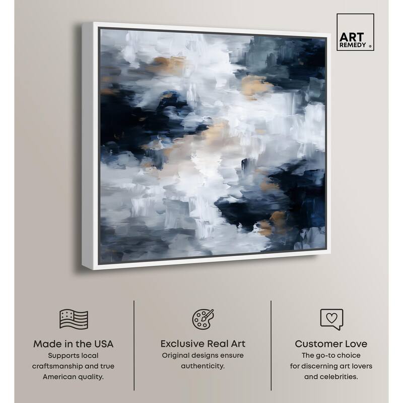 Midnight and Ivory II Canvas by Art Remedy