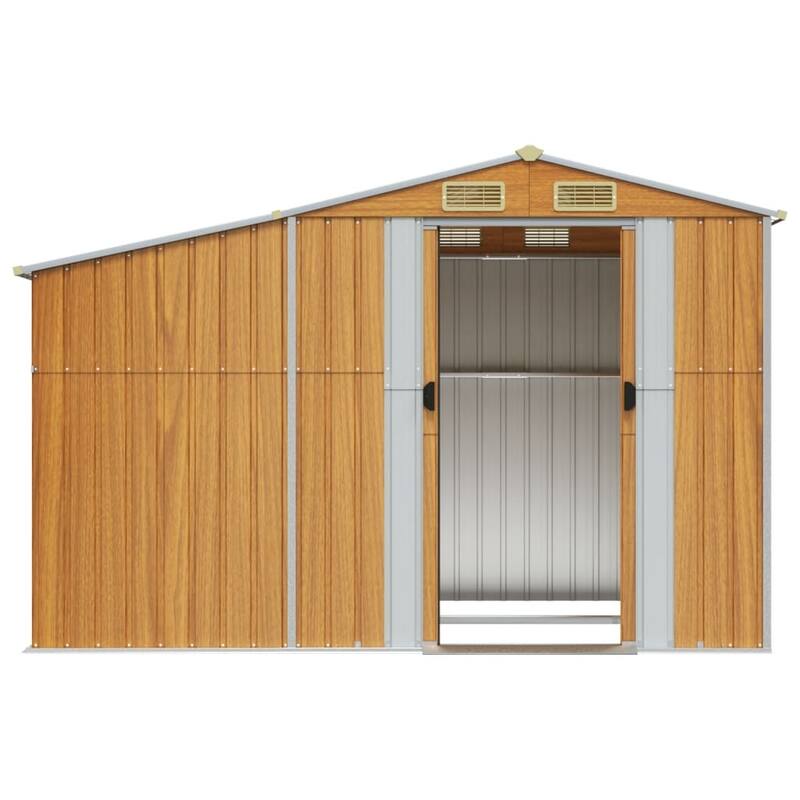 vidaXL Garden Shed Metal Outdoor Storage Tool Shed House Galvanized Steel