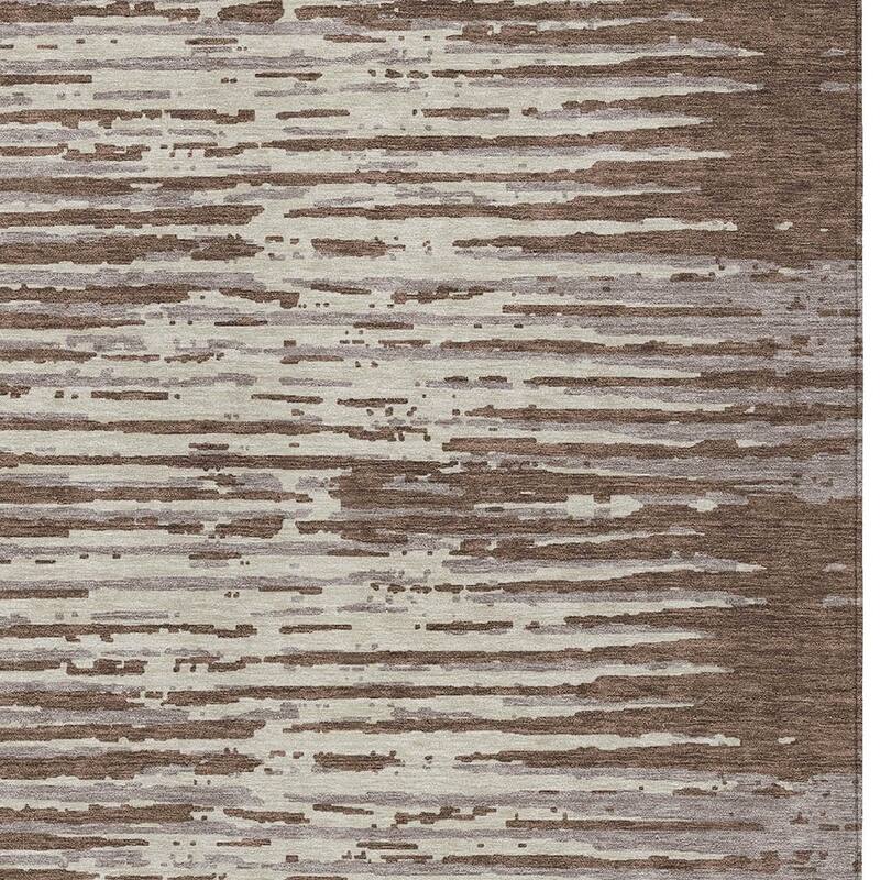 HomeRoots Striped Transitional Rectangle Outdoor Rug